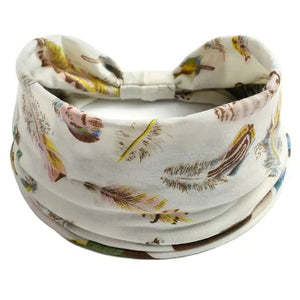 Pretty Botanical Wide Patterned Turban Headbands