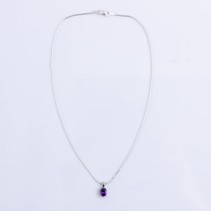 Diamond Cut Amethyst Gemstone Necklaces