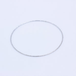 Thin Stamped Silver Bangle