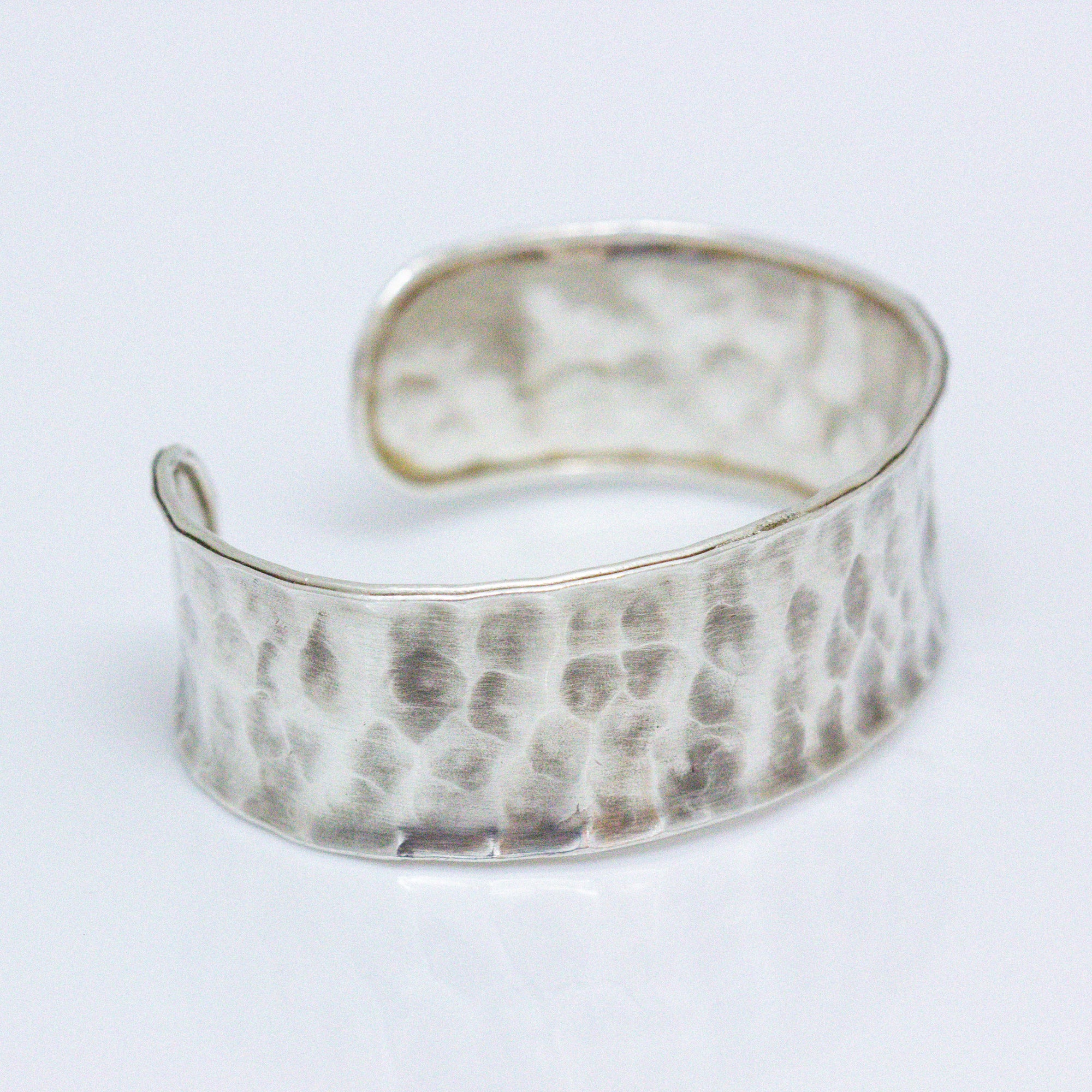 Hammered Texture Sterling Silver Cuff - malisun