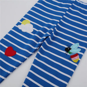 Kids Cute & Colorful Appliqué Leggings