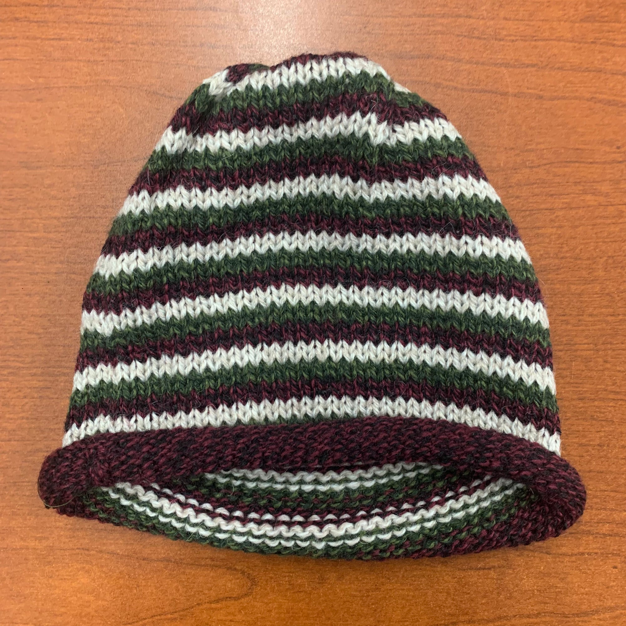 Striped Knit Alpaca Hats