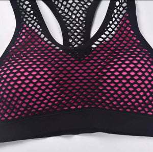 Stretchy Mesh Color Contrast Padded Bralette