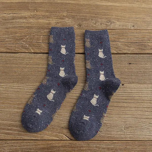Kitty Love Cotton Tweed Socks