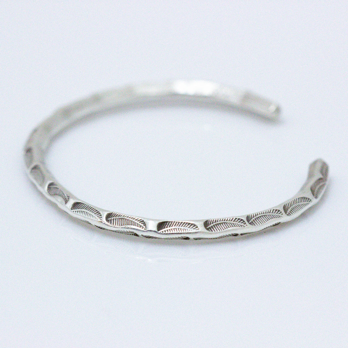 Fern Stamped Sterling Silver Bracelet