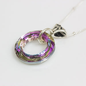 Swarovski Crystal Pendant on Beaded Chain