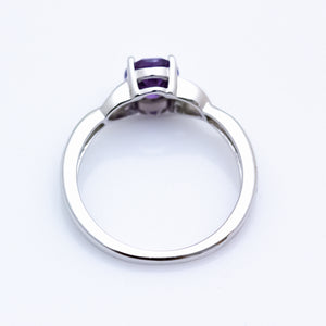 Diamond Cut Amethyst Gemstone Ring