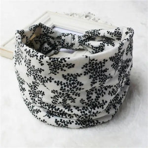 Pretty Botanical Wide Patterned Turban Headbands