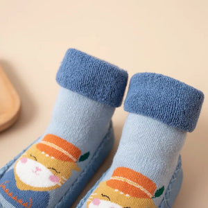 Baby Printed Moccasin Slippers Socks