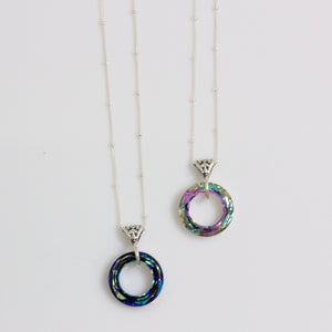 Swarovski Crystal Pendant on Beaded Chain