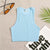 Seamless Rib-Knit High Neck Crop Top
