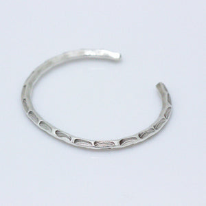 Fern Stamped Sterling Silver Bracelet