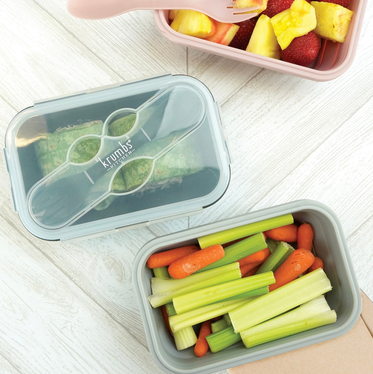 Krumbs Kitchen Collapsible Silicone Lunch Container
