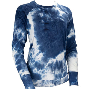 Hello Mello Tie-Dye Splash Long Sleeve Lounge Top