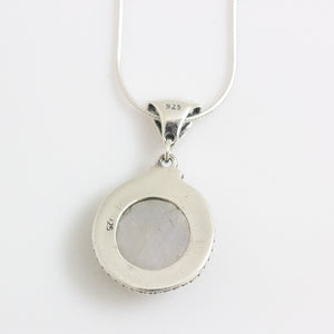 Sterling Silver Labradorite & Moonstone Pendant Necklace