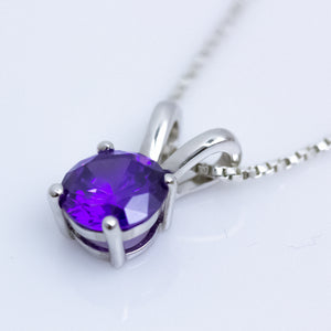 Diamond Cut Amethyst Gemstone Necklaces