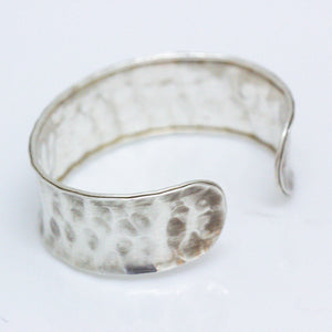 Hammered Texture Sterling Silver Cuff