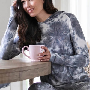 Hello Mello Tie-Dye Splash Lightweight Lounge Hoodie