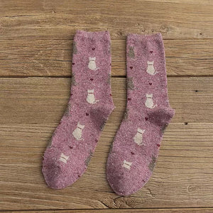 Kitty Love Cotton Tweed Socks