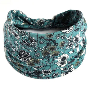 Pretty Botanical Wide Patterned Turban Headbands
