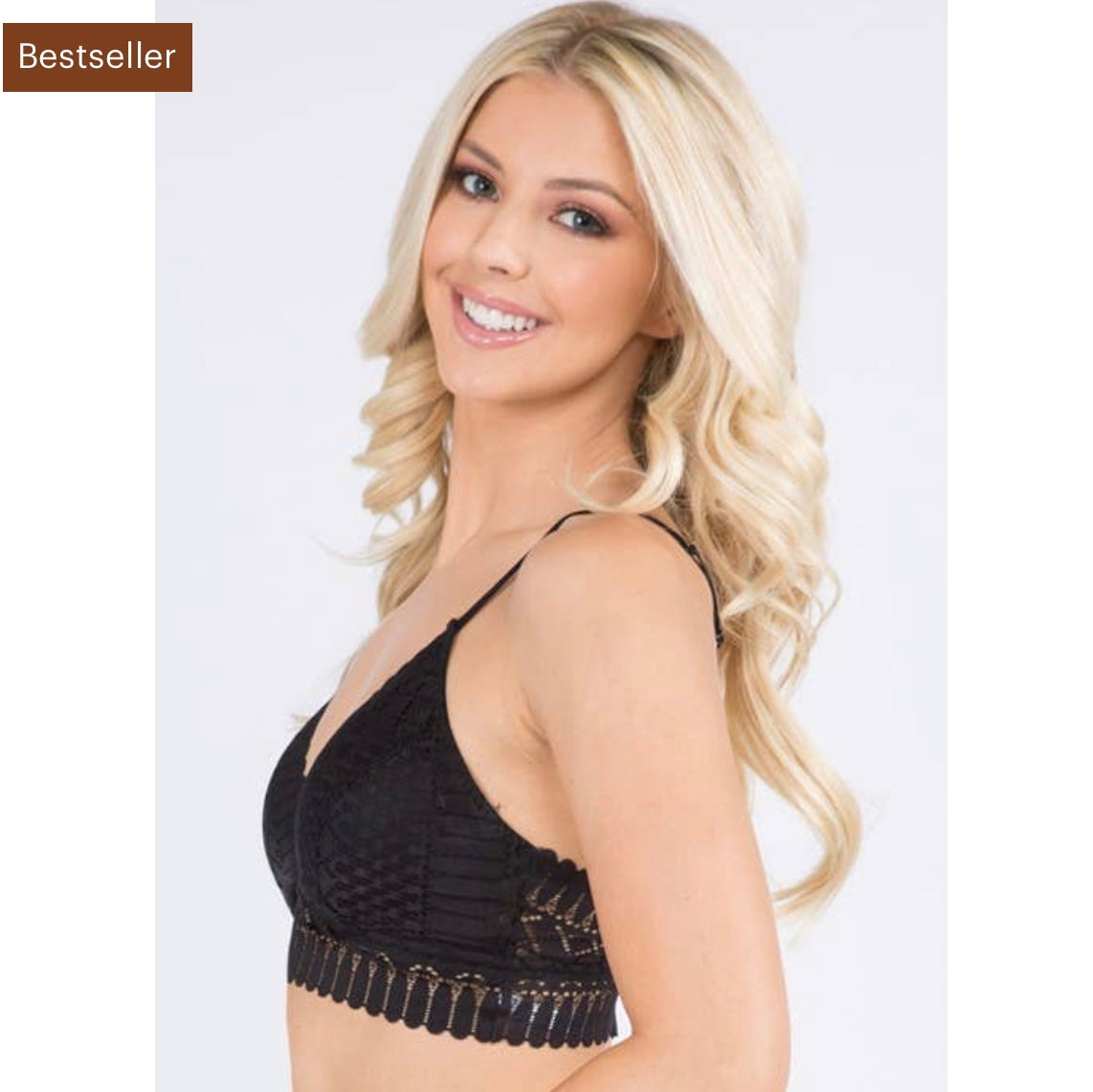 Padded Lace Longline Silhouette Bralette