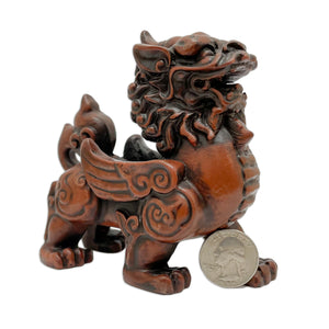 Traditional Resin Pi Yao Dragon Statue Set